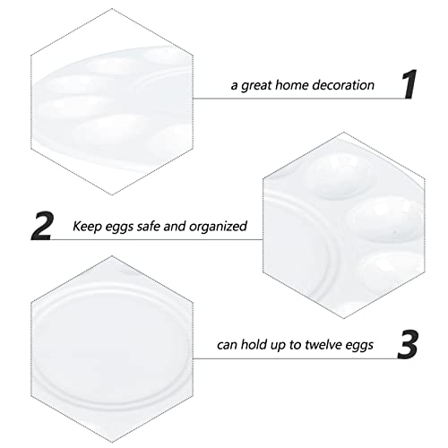 Divided Egg Plate Porcelain Deviled Egg Tray Decorative Easter Egg Platter 12 Grids Deviled Egg Holder Egg Plate Ceramic Egg Dish Snail Plate Kitchen Gadgets 30. 5Cm Egg Serving Ceramic Tray #TOP2