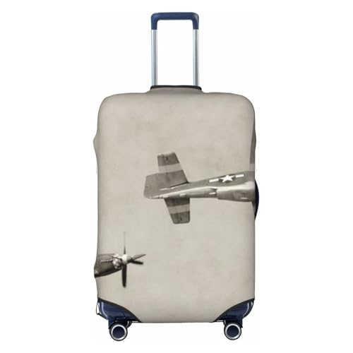 World War 2 Aircraft Airplane Print Luggage Suitcase Covers Elastic Washable Luggage Protector Luggage Covers For Suitcase