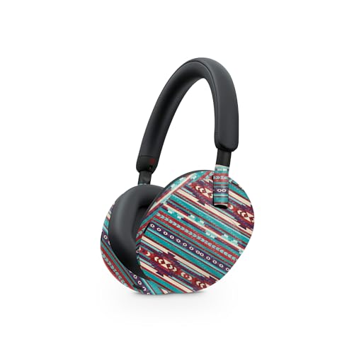 Image of MightySkins Carbon Fiber Skin Compatible with Sony WH-1000XM5 Headphones - Southwest Stripes | Protective, Durable Textured Carbon Fiber Finish | Easy to Apply