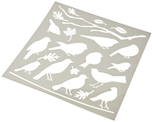 RAYHER Stencil Feathered Friends, Assorted, 3.3 x 3.1 x 0.02 cm