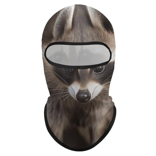 Cub Raccoon Balaclava para Hombres y Mujeres, Máscara Facial de Protección Solar Transpirable con Cubreboca Integral para Senderismo, Ciclismo, Correr y Conducir miniatura 7