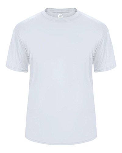 Badger Sport C2 Silver Youth XS Short Sleeve Wicking Tee