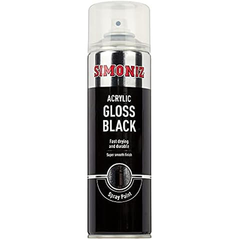 HOLST SIMP15 Simoniz Acrylic Aerosol Paint, Black, 500ml Cover