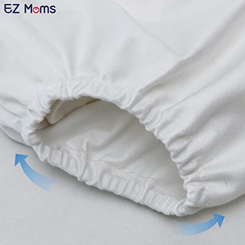 EZ Moms 4 Packs Soft Diaper Covers for Toddler Girls Reusable Portable Rubber Pants for Toddlers Plastic Underwear Covers for Potty Training with Baby Washable Wipes Boys and Girls 4T Plastic Pants2