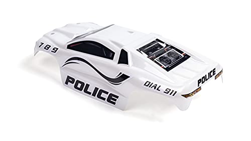 Custom Body Police White Style Compatible For E-Revo Mini 1/16 Scale Rc Car Or Truck (Truck Not Included) Ermn-Pw-01 #TOP3