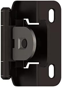 Amerock | Double Demountable Cabinet Hinge | 1/2 inch (13 mm) Overlay Hinge | Oil Rubbed Bronze | 2 Pack | Self-Closing Hinge | Cabinet Door Hinge