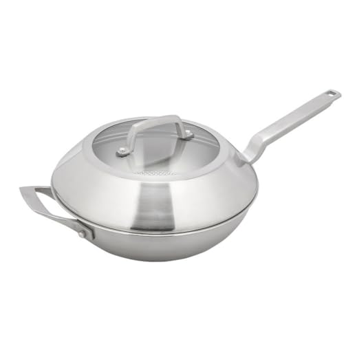 Wok sin recubrimiento antiadherente para cocina inductora