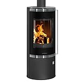 Oranier 5900 30 Arena 2.0 Kaminofen Stahl Schwarz mit Abdeckplatte Glas/A+