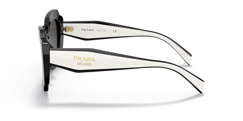Prada 0PR 16YS Occhiali, Nero/Grigio Scuro, 52