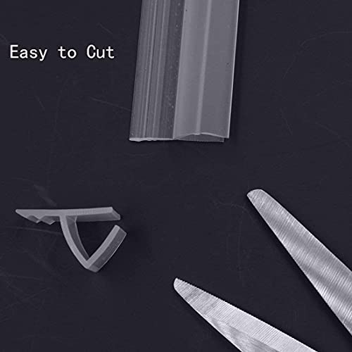 Glass Door Side Seal Strip 100 Inch Frameless Shower Door Side Sweep For 3/8 In Frameless Glass Door #TOP2