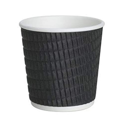 We Can Source It Ltd - 4oz (120ml) Black Ripple Espresso Takeaway Cups x 100