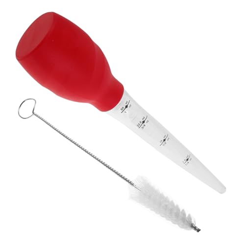 LIGIGWASH Siringhe per Insaccare Tacchino Pollo Pane Arrosto e Pesce con Pennello per Pulizia per Insaccare Manzo Marinare e Cucinare Tubo per Condimenti in Silicone