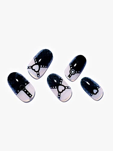 GLAMERMAID Press on Nails Short Oval Lock you up
