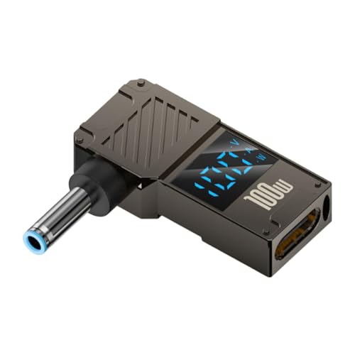 Laptop Charging Adapter, 100w Type C from DC Charger Connector Tip with Digital Display, Plug...