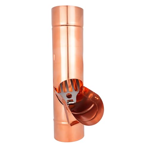 Regenrohrklappe mit Sieb für Dachrinne, Fallrohrklappe aus Kupfer, Dichtheit und effizienter Betrieb des Rinnensystems 40cm Lange 100 Millimeter