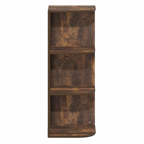 Furinno PASIR Book Shelf, 3-Tier Corner Bookshelf with Open Shelf, Standing Bookcase, 9.3 x 12 x 31.5, for Organization and Storage, for Living Room, Bedroom, Home Office, Amber Pine by Furinno - Image 7