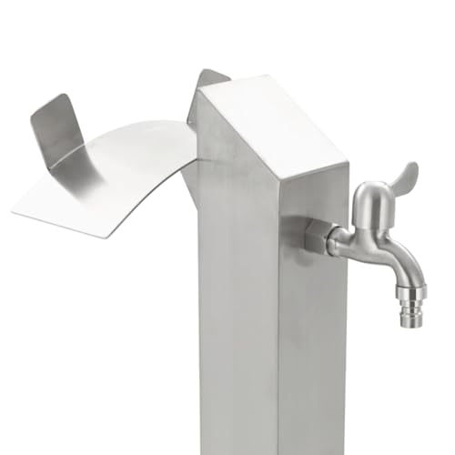 Wasserzapfsäule vidaXL aus Edelstahl mit 95 cm Höhe