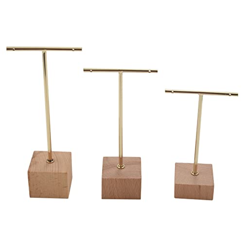 Bzocio Lot de 3 présentoirs à bijoux en forme de T pour boucles d'oreilles, boucles d'oreilles suspendues pour ranger les bijoux Cover