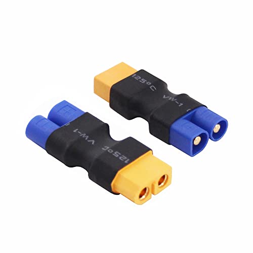 4 adaptadores conector XT60 a EC3 macho y hembra miniatura 3