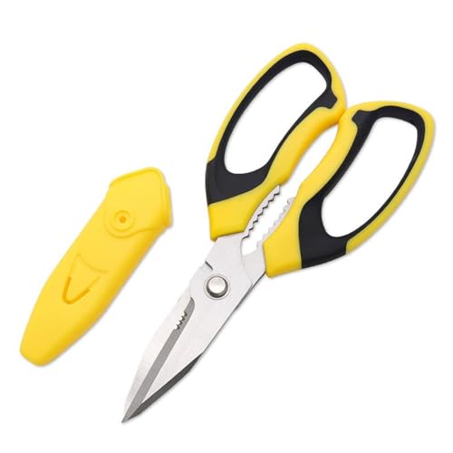 Heavy Duty Scissors - 9 Sharp Scissors with Stainless Steel Precision Blades Soft Grip Handles - Wallpaper Shears Durable & Comfortable Cutting for Carpet Cardboard Leather and Fabric & Plastic