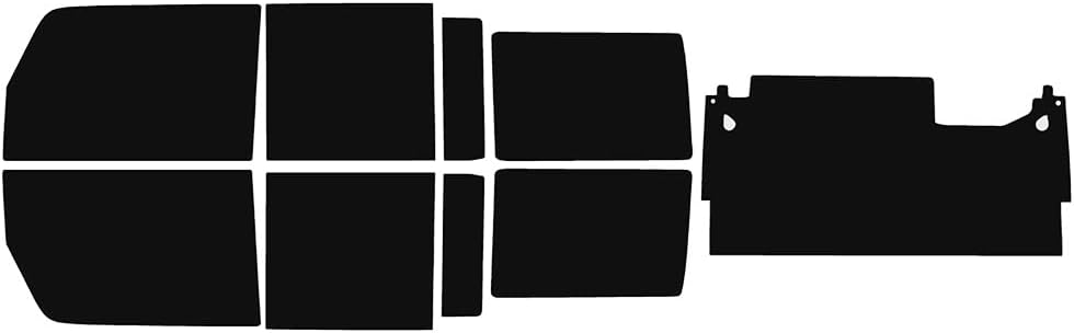 The Tint Effect Precut Window Tint Kit Compatible with Jeep Wrangler JK 4-Door Unlimited Hardtop (2007-2010) (Includes: Front Windshield Visor precut in 5%) Automotive Film