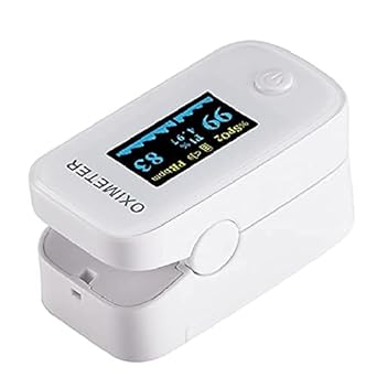 Konsung Finger Tip Pulse Oximeter (FDA & CE Approved) with OLED Display, High or Low Spo2,Heart Rate Monitor with Visual Alarm and Auto Power Off Feature(White)