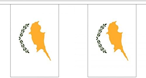 3 Metres 10 (9" x 6") Flag Cyprus Cypriot 100% Polyester Material Bunting Ideal Party Decoration For Street House Pubs Clubs Schools