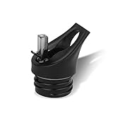 KollyKolla Tapa de la Botella de Agua, Tapa de Paja Deportiva, Tapas de Botellas, Plástico Libre de BPA, Adecuado para Boca de Botella de 47mm, Negro