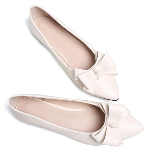Image of SAILING LU Women's Bow-Knot Pointed Toe Ballet Flats