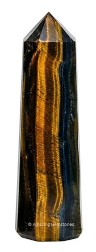 Image of Amazing Gemstone Multi Tiger Eye Crystal Towers - Natural Healing Crystal Point Obelisk for Reiki Healing and Crystal Grid (3 inch to 4 inch INCH)