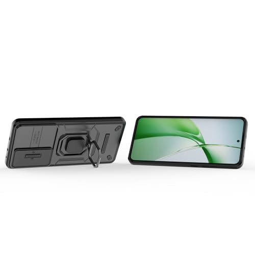 Image of TPU+PC Camshield Pro Case With Slide Camera Protection And Ring Stand Bumper Back Case Cover For OnePlus Nord CE4 (Black)