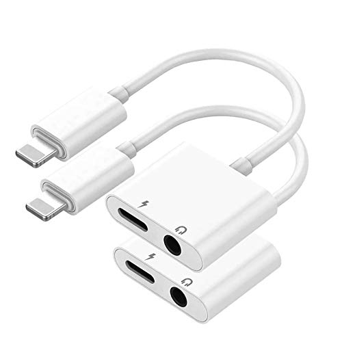 (Apple MFi Certified) 2 Pack Lightning to 3.5 mm Headphone Jack Adapter