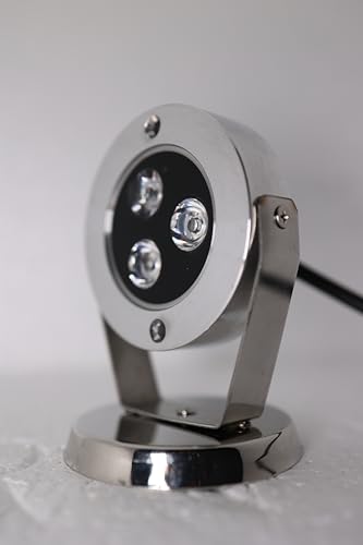 Image of Tulsi Underwater Fountain LED Light, IP68 Waterproof, 3-LED, Aluminium Body, Natural White 4K (1 PCS Light)