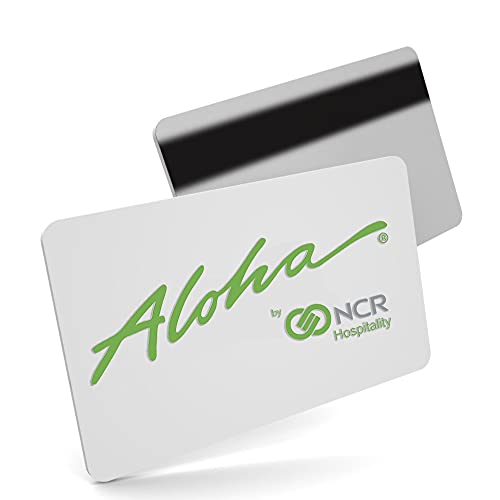 25 Pack Aloha POS Server Swipe Magnetic Cards + 10 Alcohol Credit Card Cleaning Cards