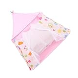 NESTINGHO Tienda de Campaña Infantil con Diseño de Castillo Rosa Casa para Material Duradero y Protección con Mosquitera para Interiores y Exteriores para Niñas