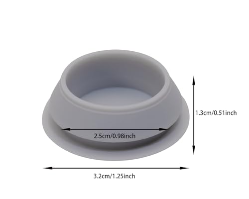 Image of ONLYKXY 5 Pcs Silicone Round Snap in Type Locking Furniture Hole Plugs Button Protective Cover Cap Head (Grey) (25MM(0.98inch))