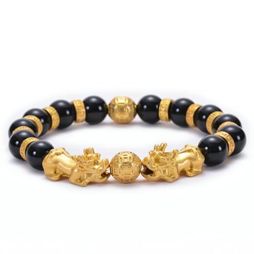 Bracelets en pierre naturelle XJBTBA mantra perles 10mm elastique 17cm
