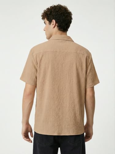 Image of Leriya Fashion Men Poly Blend Fabric | Textured Finish | Collar Neck | Button Closure | Office & Casual Wear | S-3XL