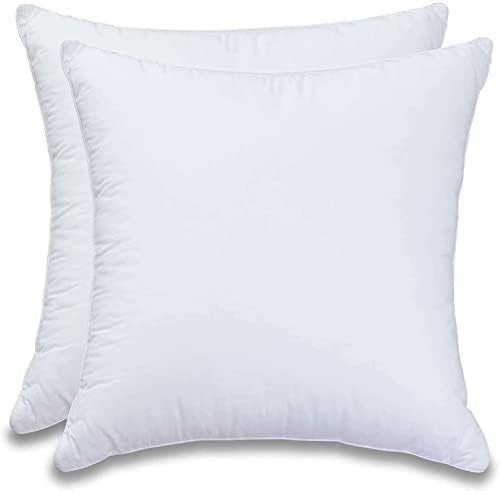 oceanevo® Cushion Inner Pad Polyester Hollowfibre Decorative Cushion Stuffer Inserts Filled White Square Pillow Inner Fillers Scatters for Bed Couch Sofa (16 x 16 inch Pack of 1)