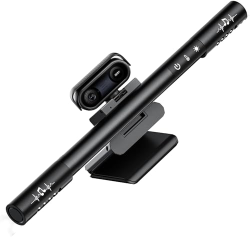 Image of Raikon 4K Webcam with Ring Light & Microphone, 4K Ultra HD Streaming Camera, Built-in Dual Noise-Canceling Mics, Auto Light Correction, for Zoom /Skype /Teams /YouTube /Twitch, Plug & Play, for PC