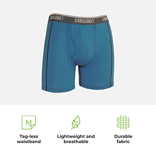 Cariloha Men's Bamboo-Viscose Boxer Briefs - Breathable Underwear for Men - Medium - Cobalt Heather4