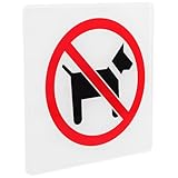 Kichvoe Haustiere nicht Erlaubt Schild Acryl Türhinweisschild 10x10cm Robustes Hinweisschild für Geschäftseingang Wetterfest Einfache Montage für Supermärkte und Restaurants