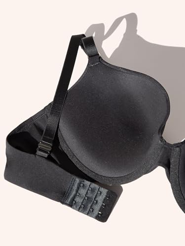 Smart & Sexy Women's Perfect Push-Up Bra Black Hue (Silky Micro) 40DDD