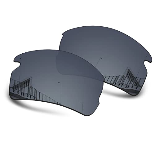 Image of Well-aimed Replacement Lenses Compatible with Oakley Flak 2.0 | Flak 2.0 XL Sunglasses - Black Iridium Polarized