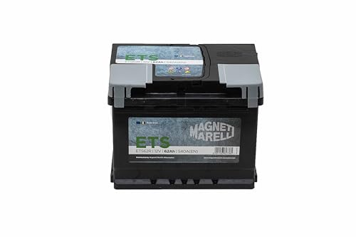 Magneti Marelli Parts & Services - Batteria Auto 62 Ah con Tecnologia ETS, Batteria Auto L02 069062540006 al Piombo Acido con Potenza di Avviamento +15% - 12V 62Ah 540A B13 con Maniglie, Ricambi Auto