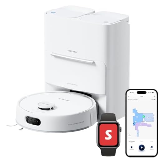 SwitchBot S20 Robot Aspirapolvere Lavapavimenti, Evitamento Degli Ostacoli AI, 10000 Pa, Auto-Svuotamento e Riempimento, Lava e Asciuga Autopulizia Supporto Matter e Apple Home