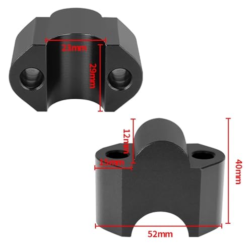 Abrazaderas de manillar de moto de aluminio mecanizado elevadores 30mm KLE650 6