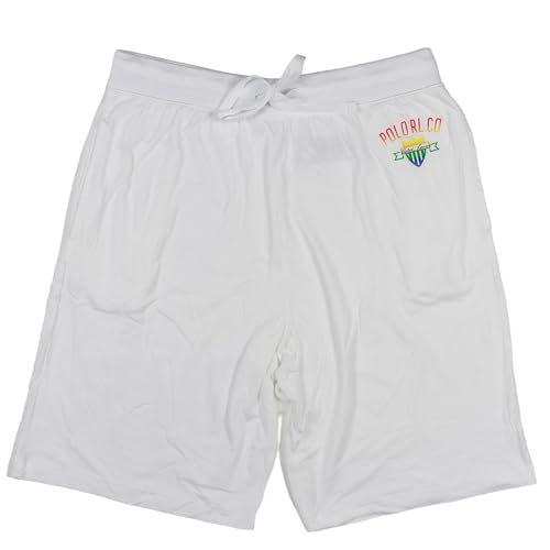 POLO RALPH LAUREN Men's Big & Tall Sleep/Lounge Shorts (White, 4X-Large)