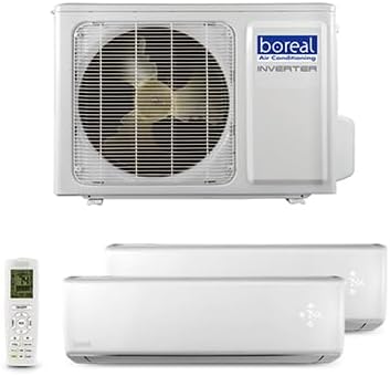 boreal BRISA 18,000 BTU 1.5 Tons Dual Zone Wall Mount Ductless Mini Split System 9k, 9k 230V