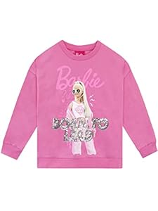 Barbie Mädchen Pailletten Sweatshirt Rosa 116